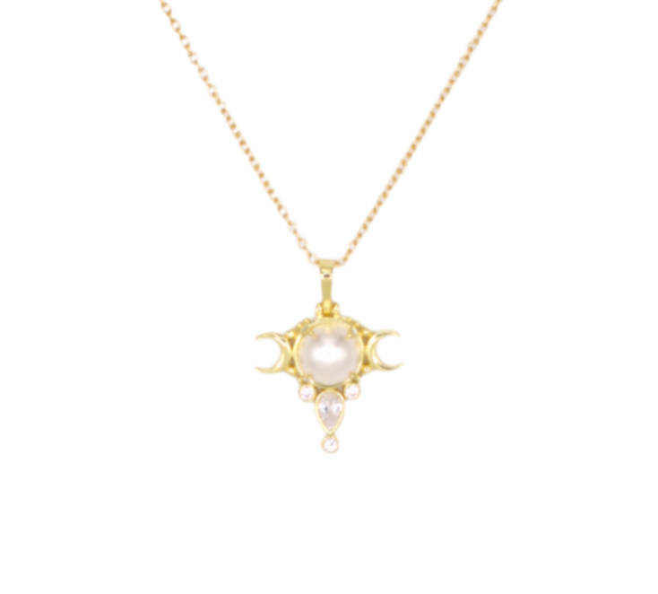 Pearl Moonstone Necklace