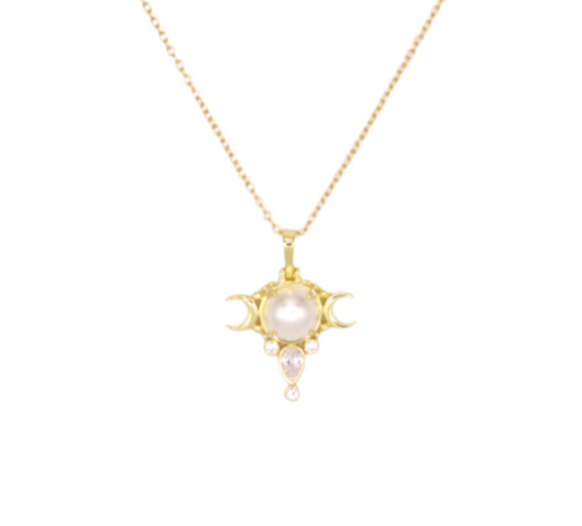 Pearl Moonstone Necklace