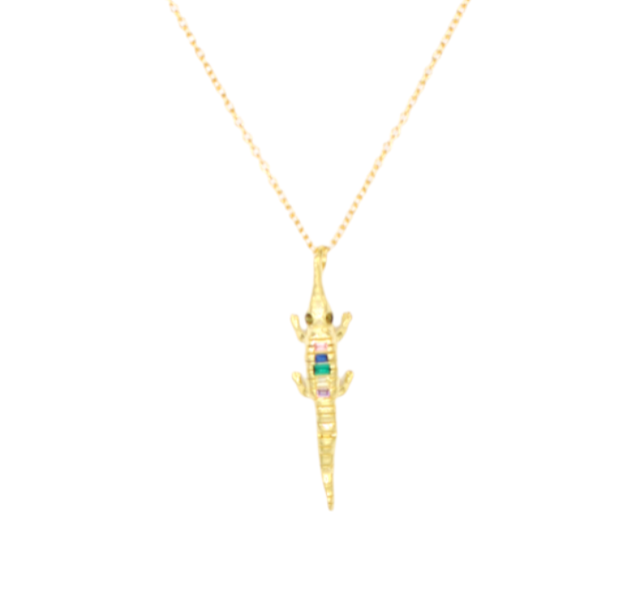 Pavé Crocodile Necklace