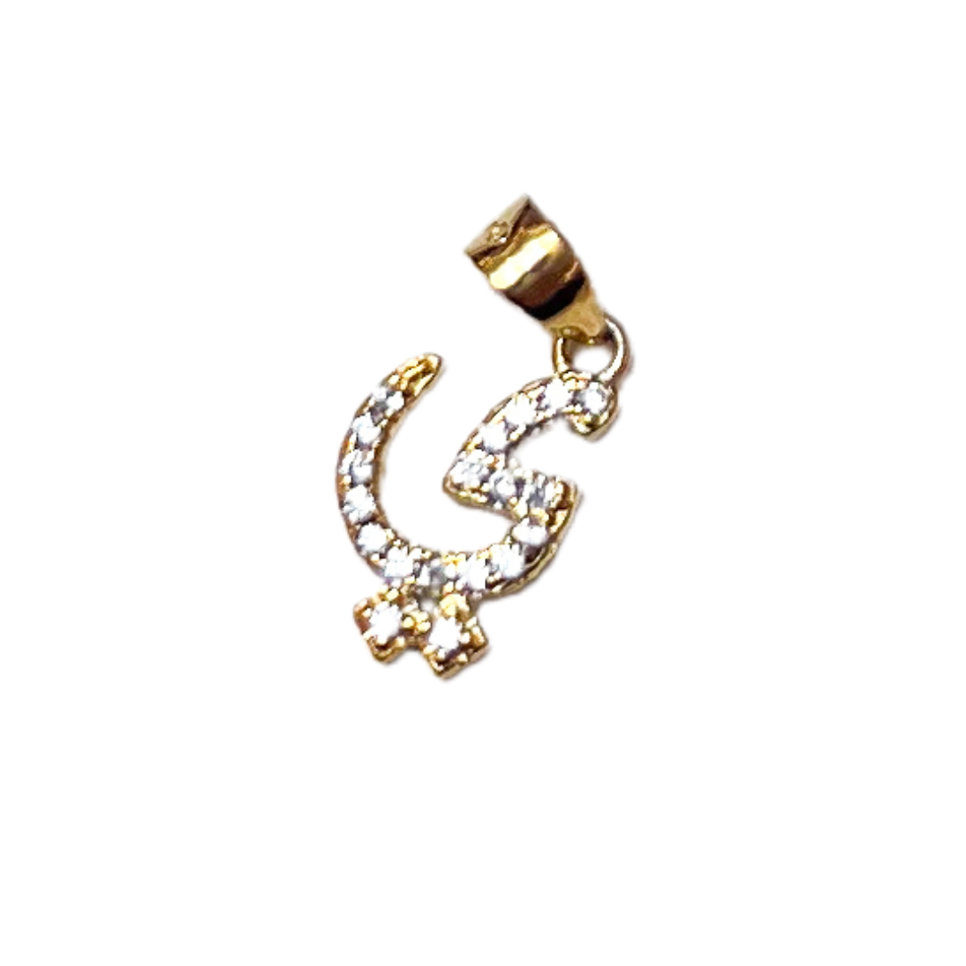 Pavé Arabic Letter Charm