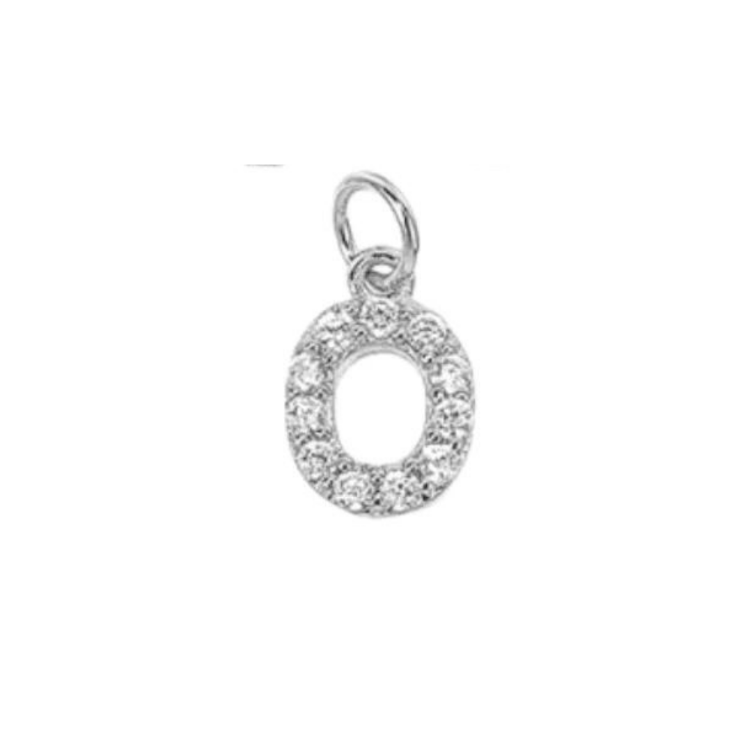 English Pavé Letter Charm