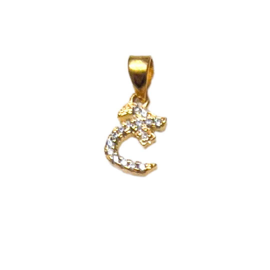 Pavé Arabic Letter Charm
