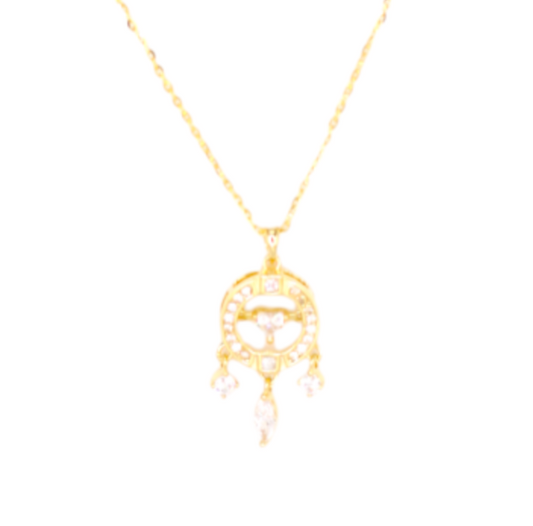 Round Charms Drop Neclace