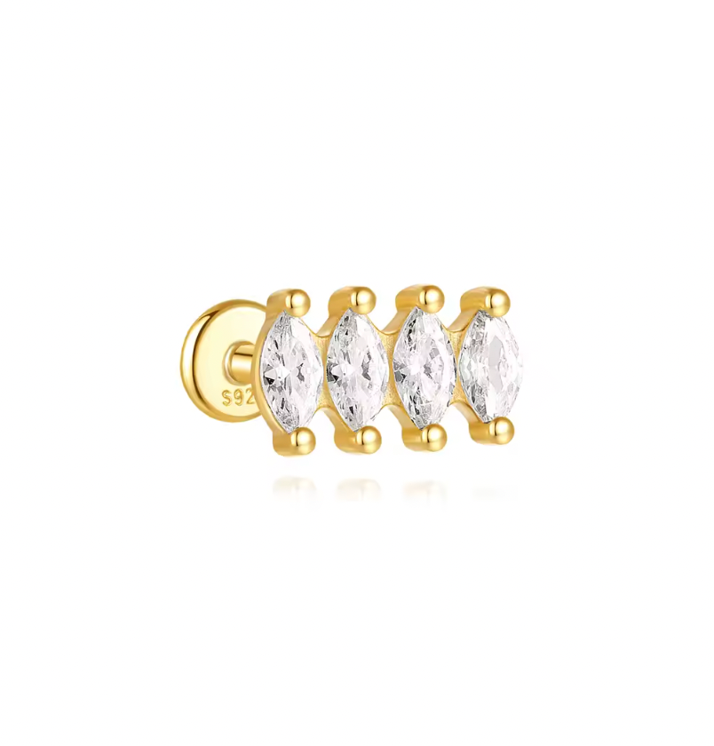 Four Marquise Stud Earring