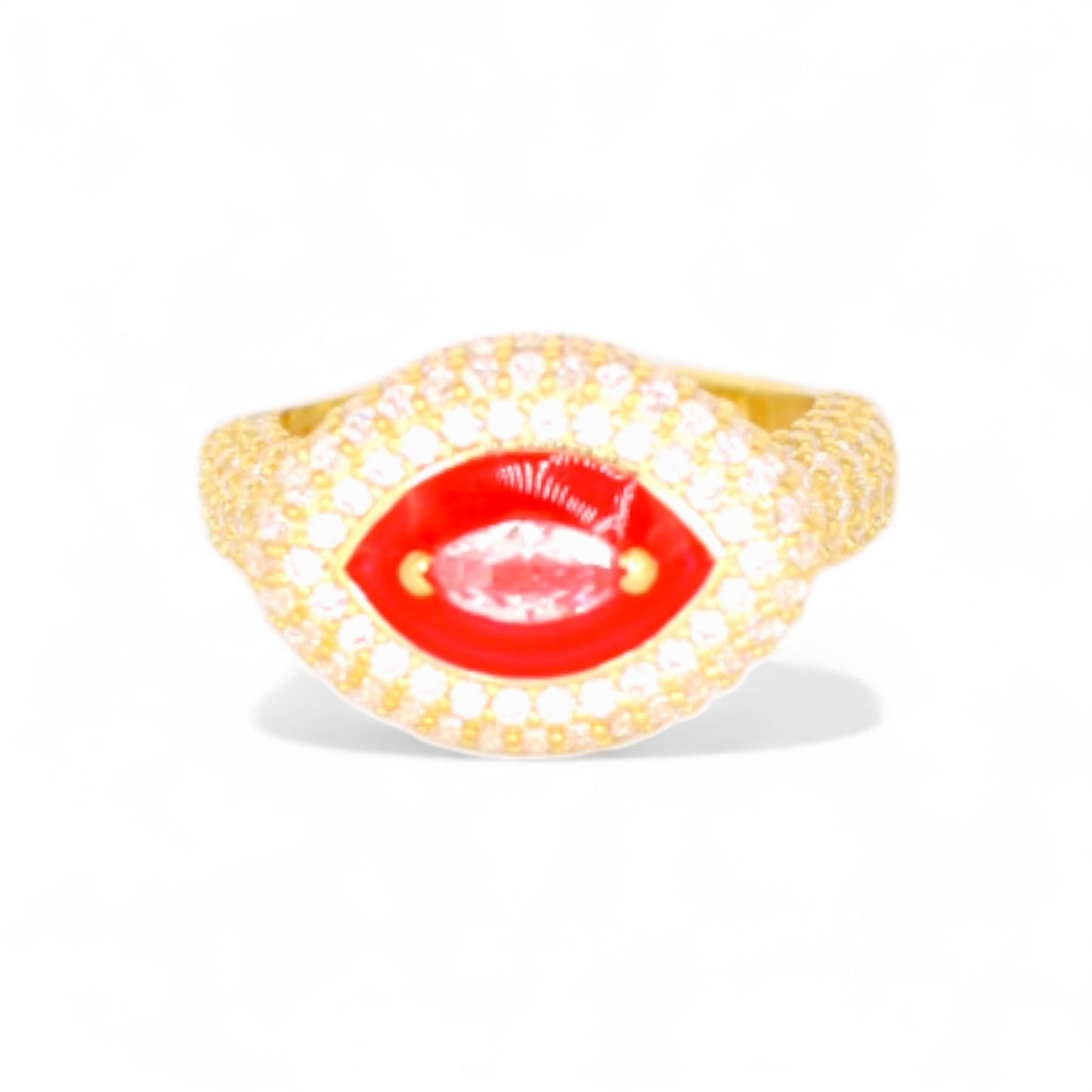 Pavé Eye Signet Ring