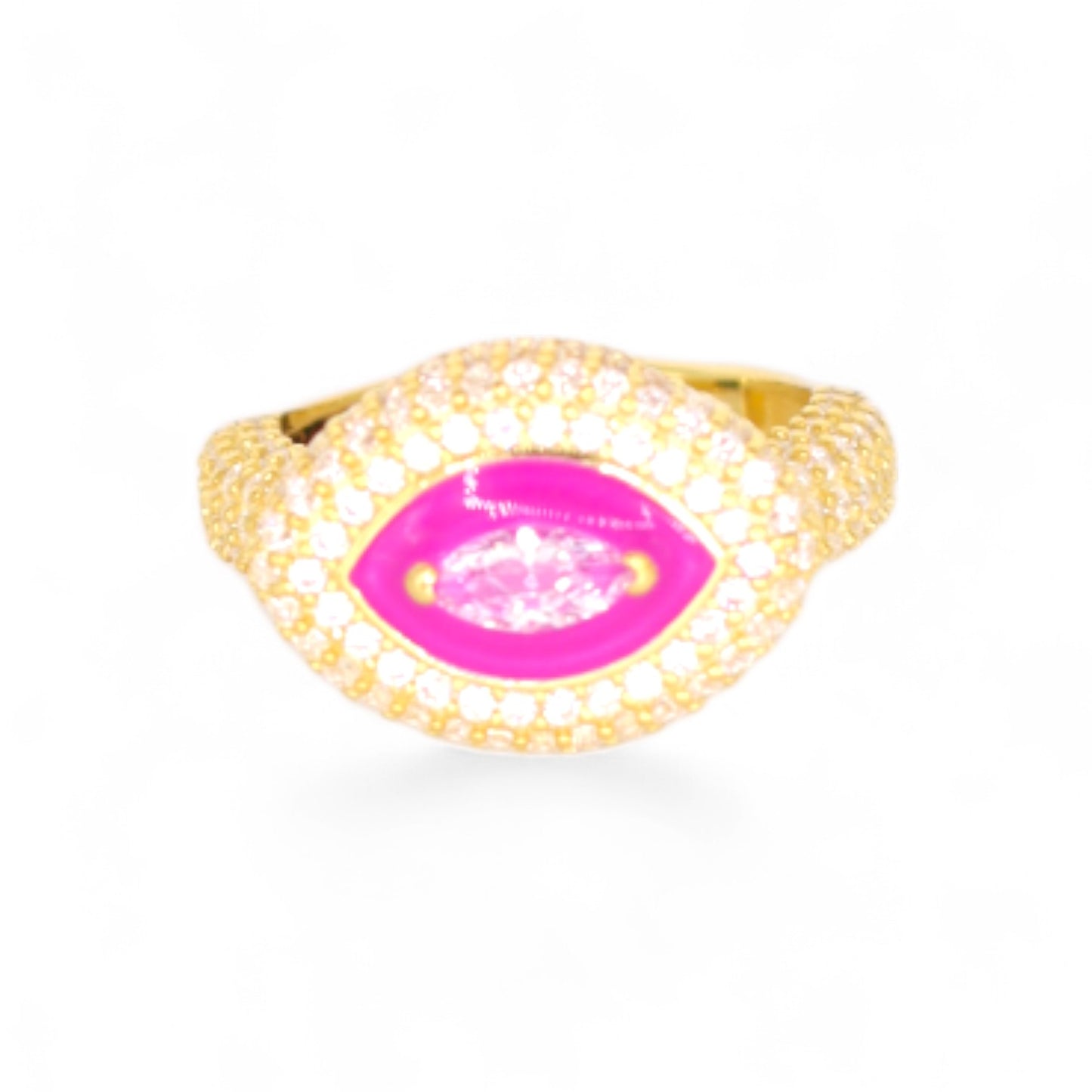 Pavé Eye Signet Ring