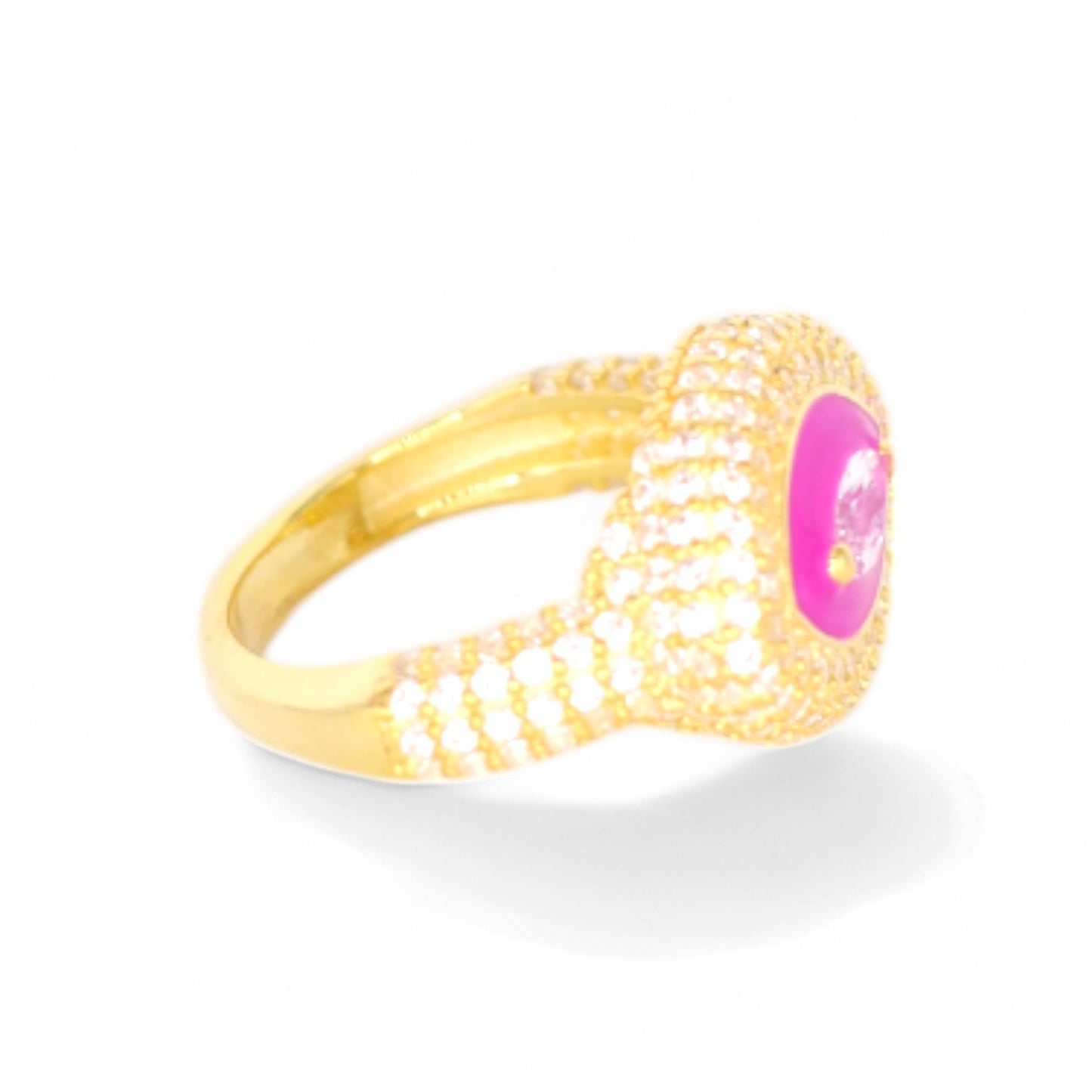 Pavé Eye Signet Ring