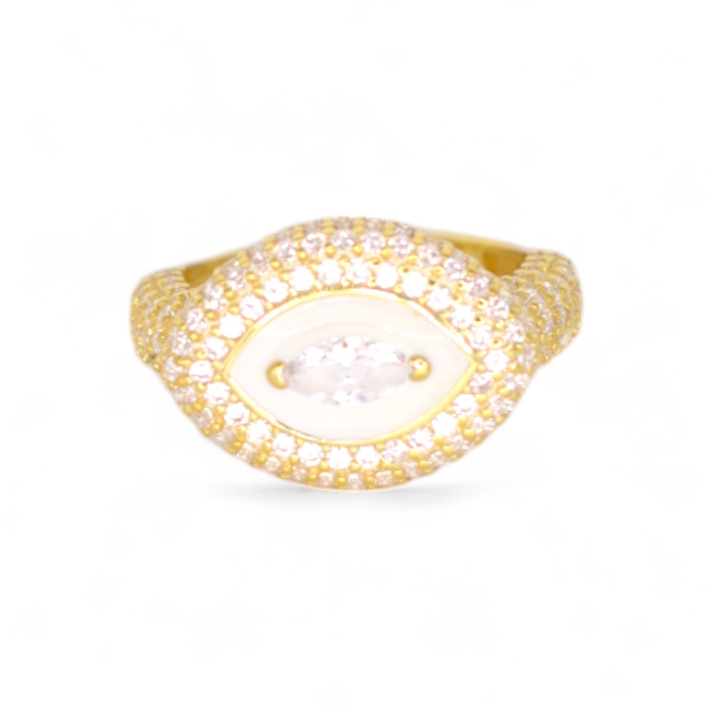 Pavé Eye Signet Ring