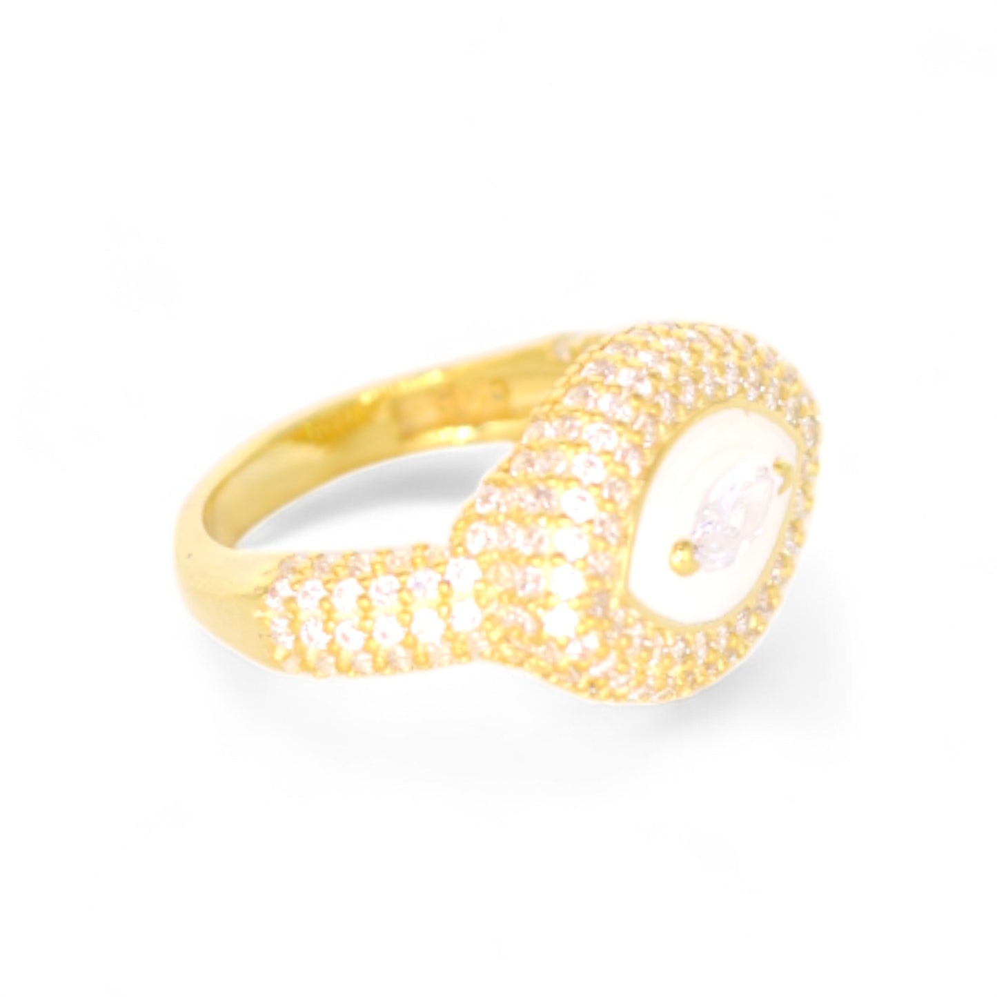 Pavé Eye Signet Ring