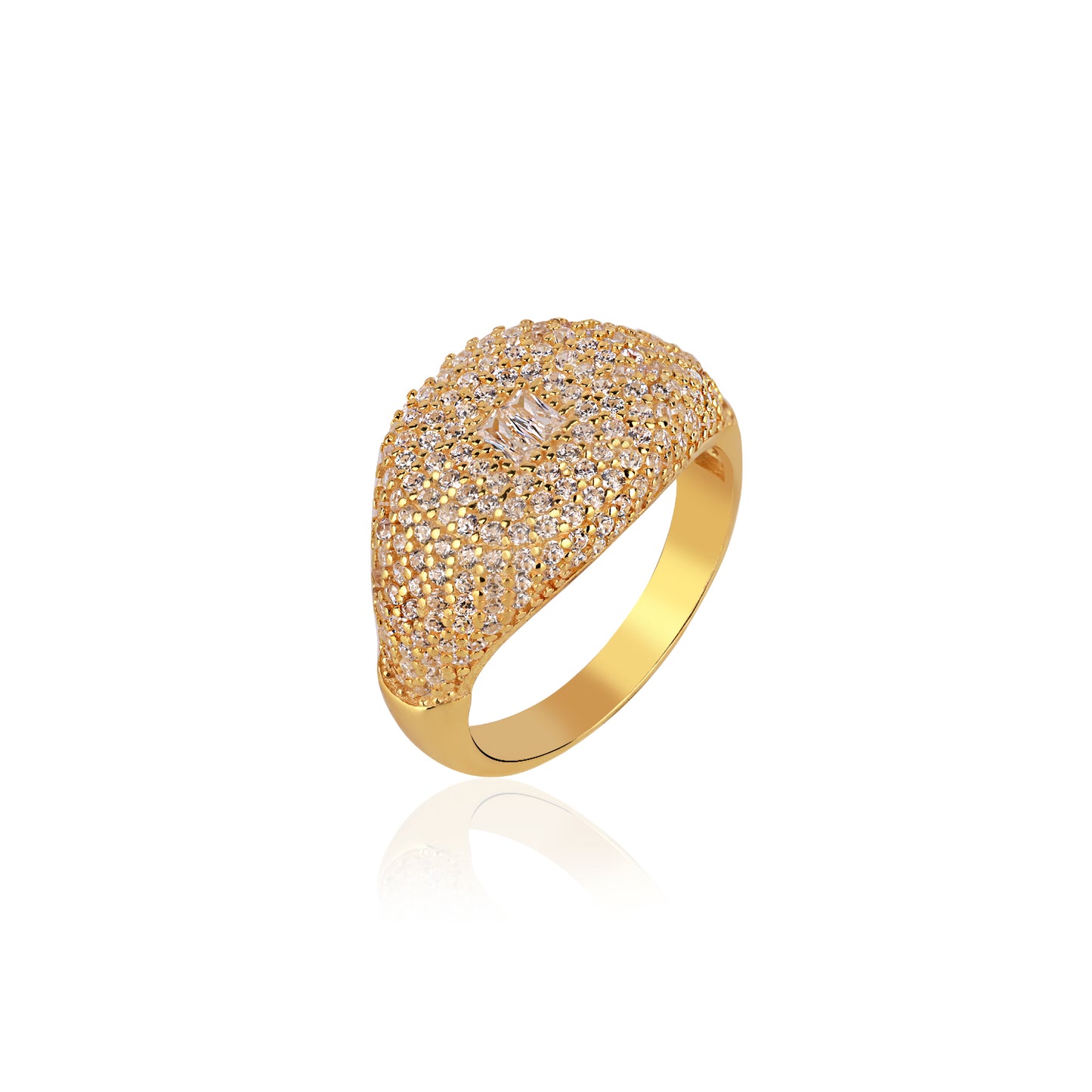 Pave Squalane Signet Ring
