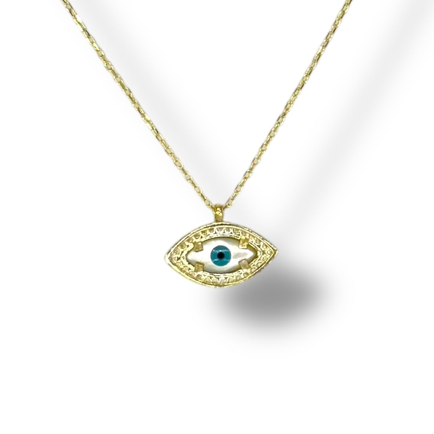 Pavé Enamel Eye Necklace