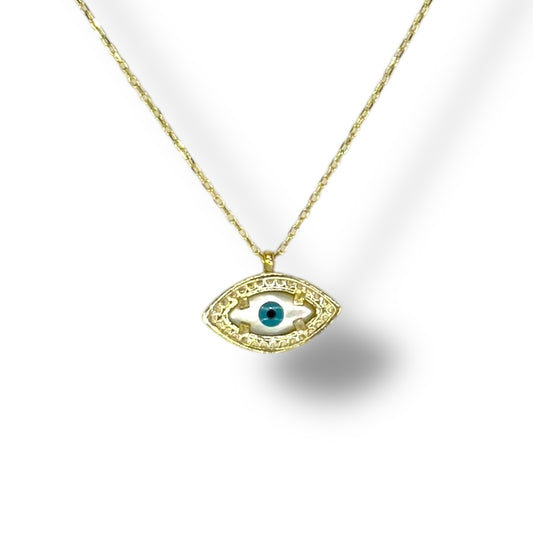 Pavé Enamel Eye Necklace