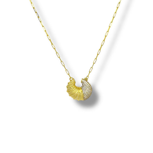 Pavé Bold Croissant Necklace
