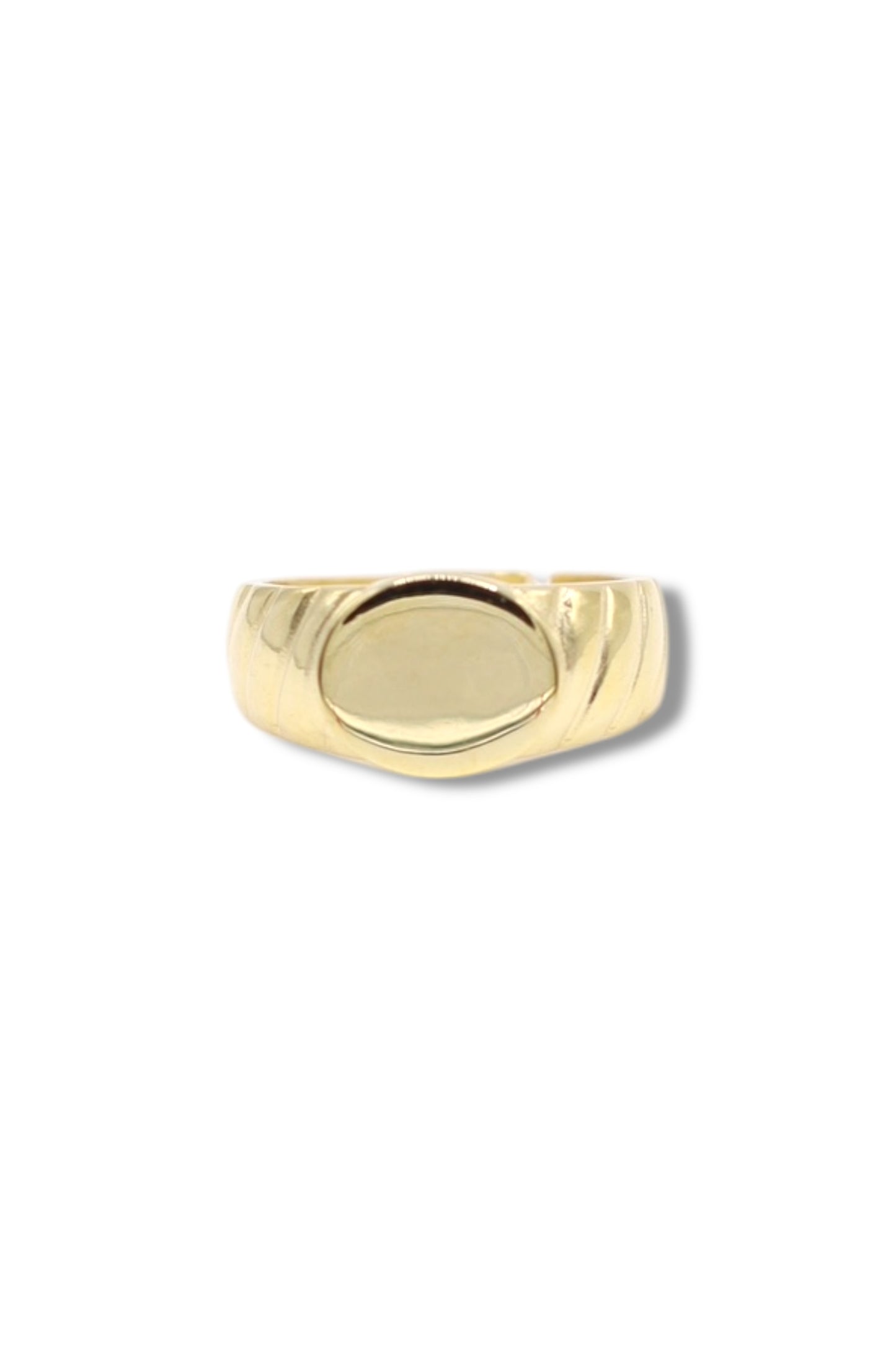 Textured Oval Signet Ring
