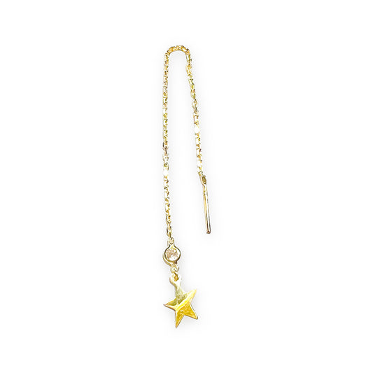 Circle Stone Star Threader Earring