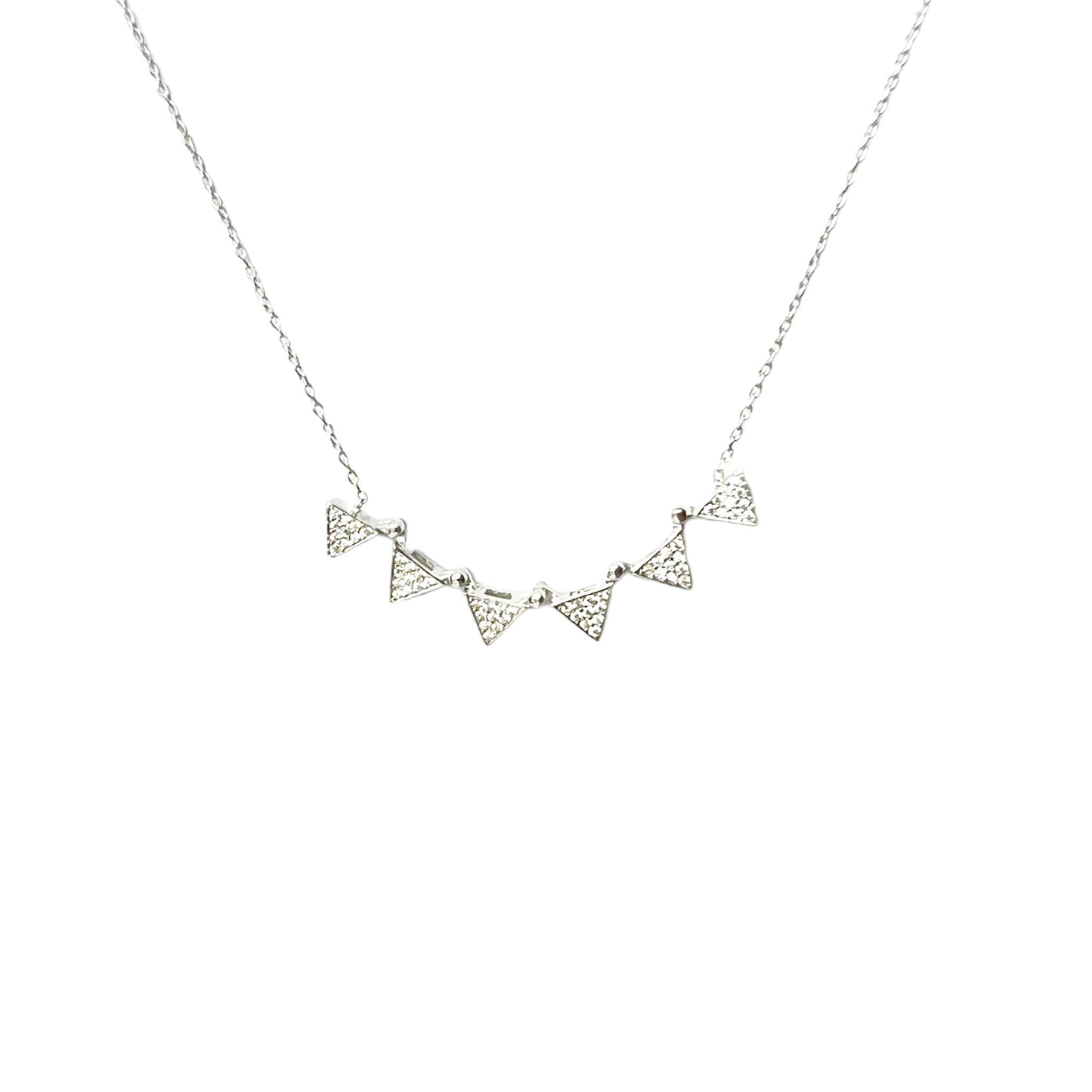 Magnetic Pavé Triangle Hexagon Necklace