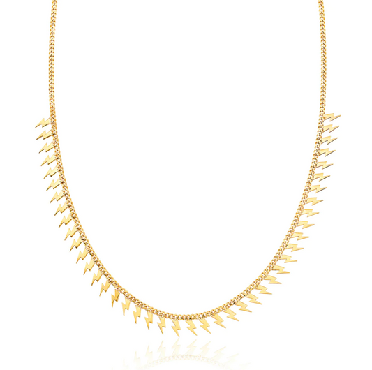 Multi Lightning Curb Chain Necklace