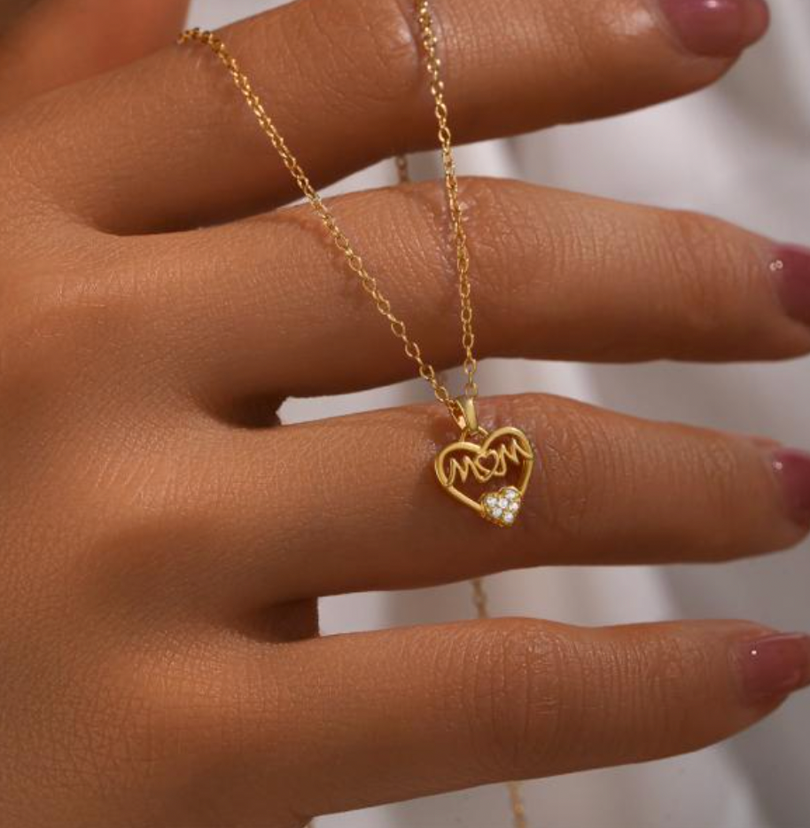 Mom Heart Necklace