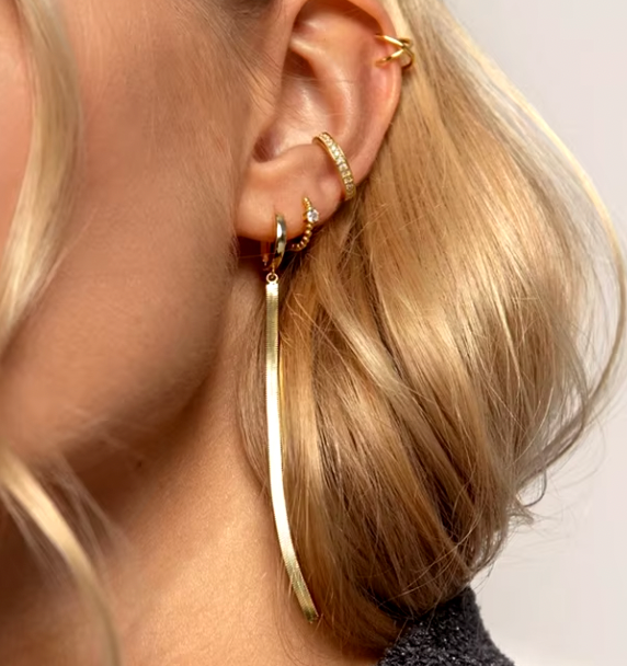 Tassel Snake Chain Hoop Earring