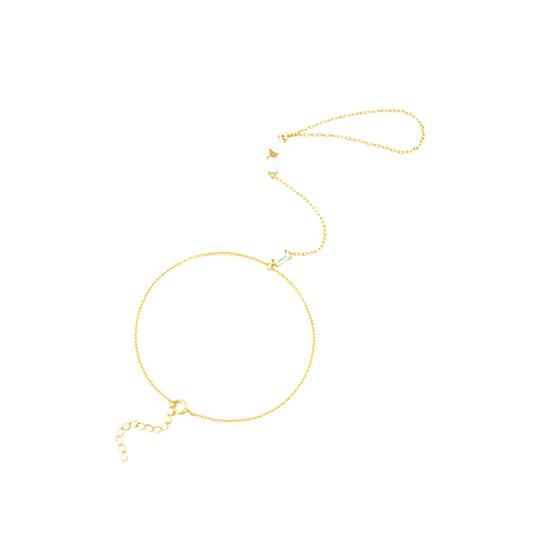 Triple Baguette Stones Handchain