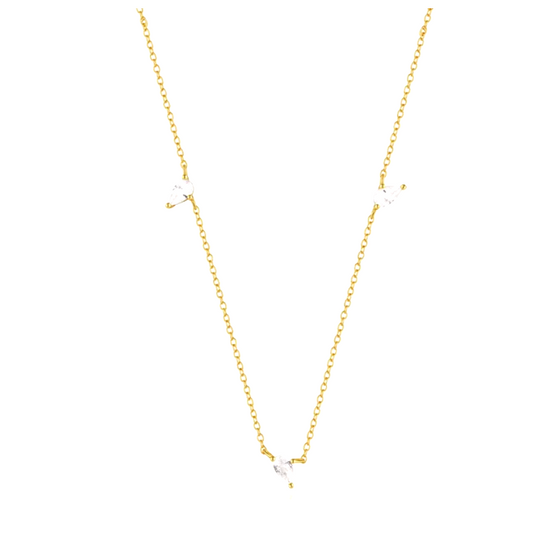 Triple Crystal Pears Necklace