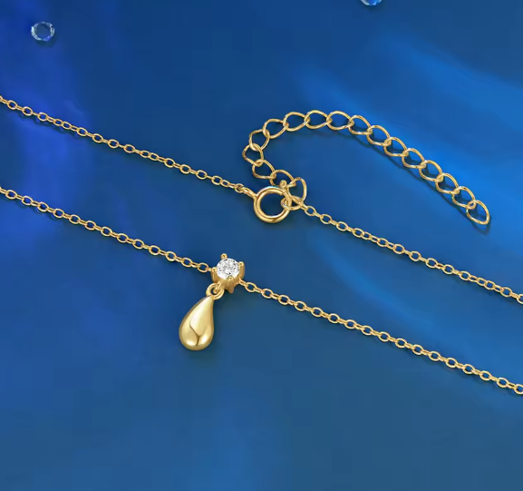 Stone Bold Teardrop Necklace