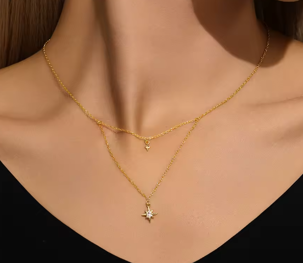 North Stars Double Layered Necklace