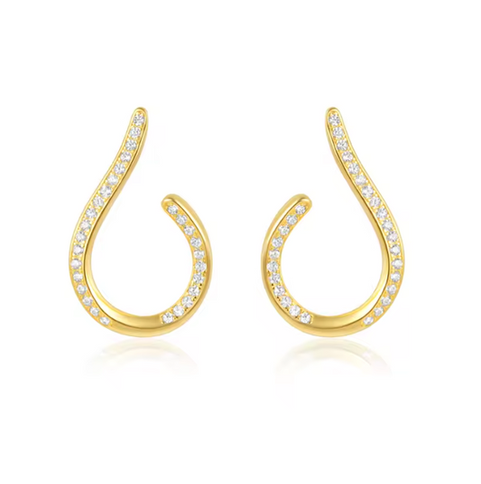Swirly Pavé Earrings