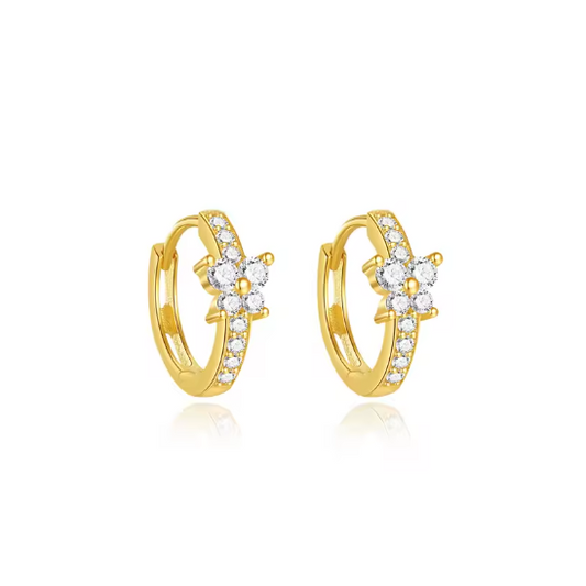 Butterfly Pavé Huggie Hoops