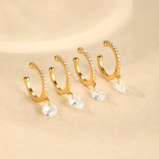 Drop Oval Pavé Earcuff