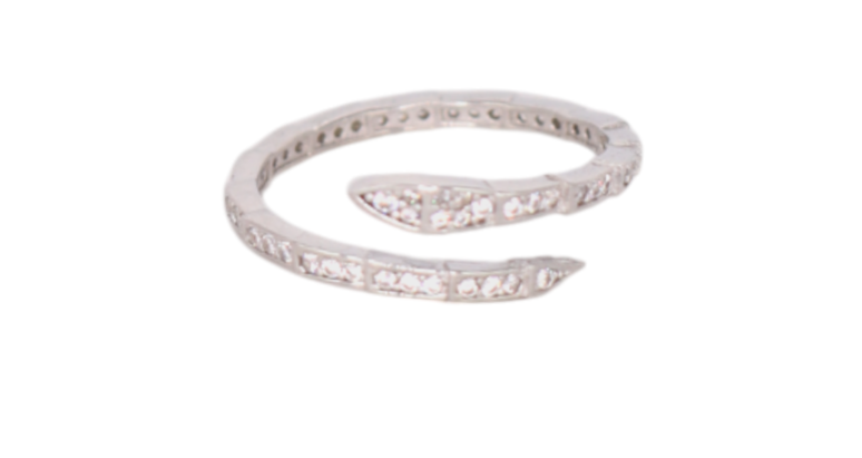 Pavé Snake Ring