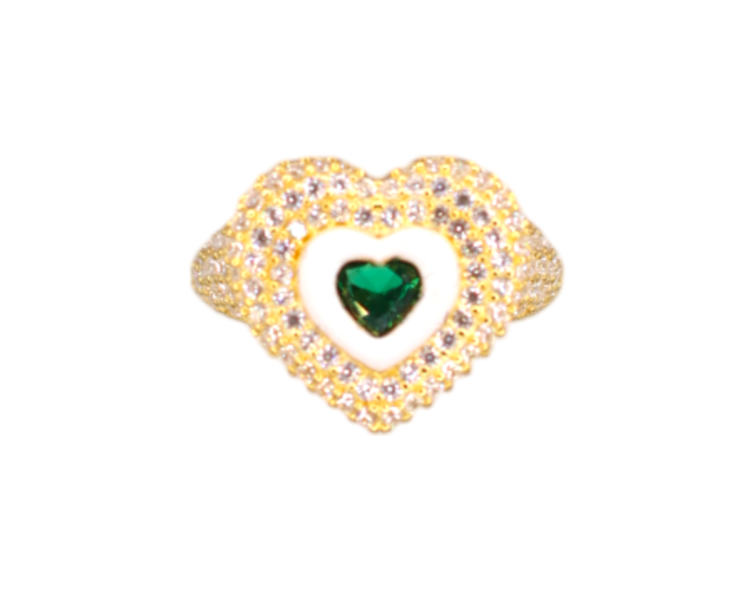 Candy Heart Signet Ring