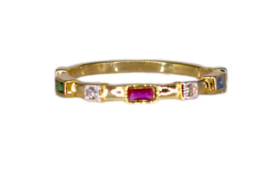 Colorful Art Deco Ring
