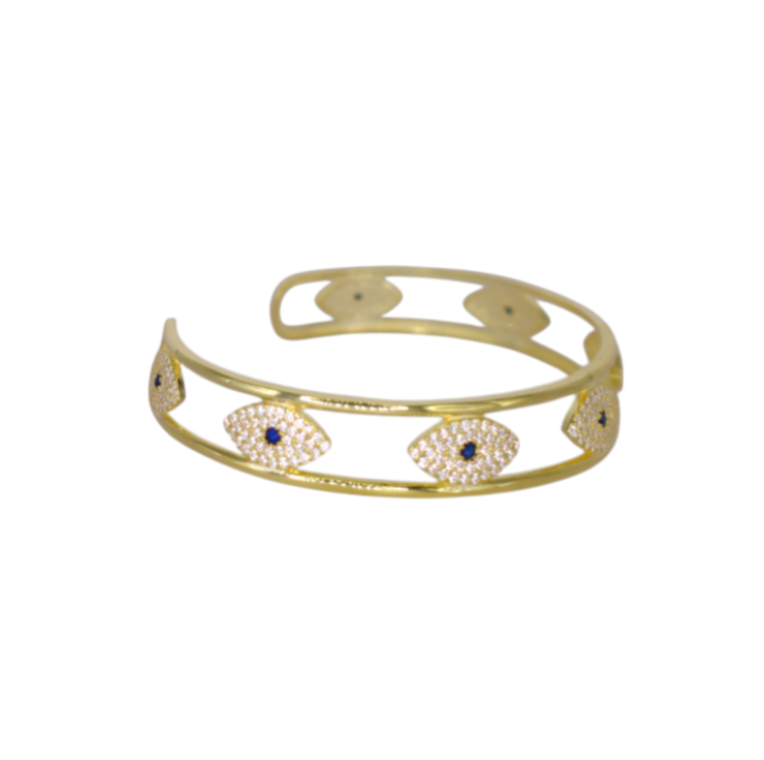Pavé Evil Eye Bangle