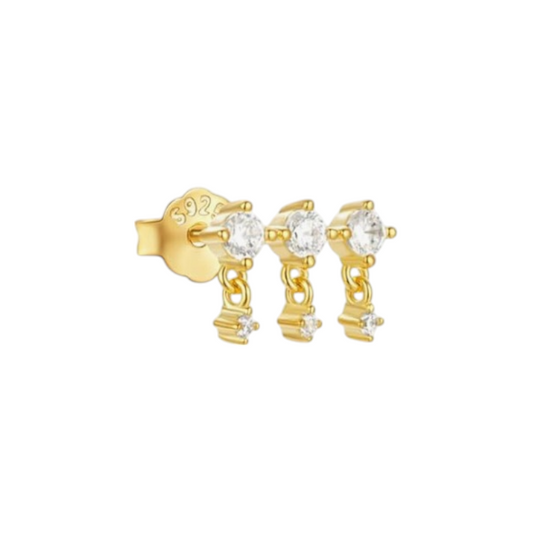 Drop Circles Stud Earring