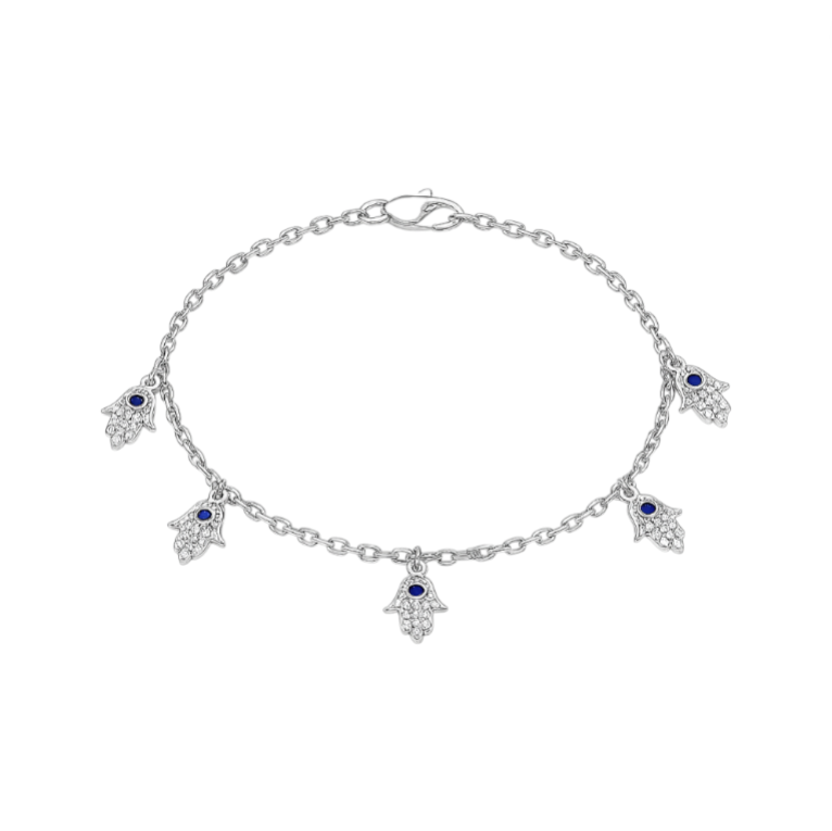 Dangling Pavé Kaff Eye Charms Bracelet