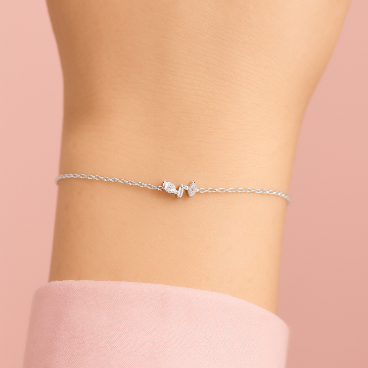 Marquise Baguette Circle Stones Bracelet