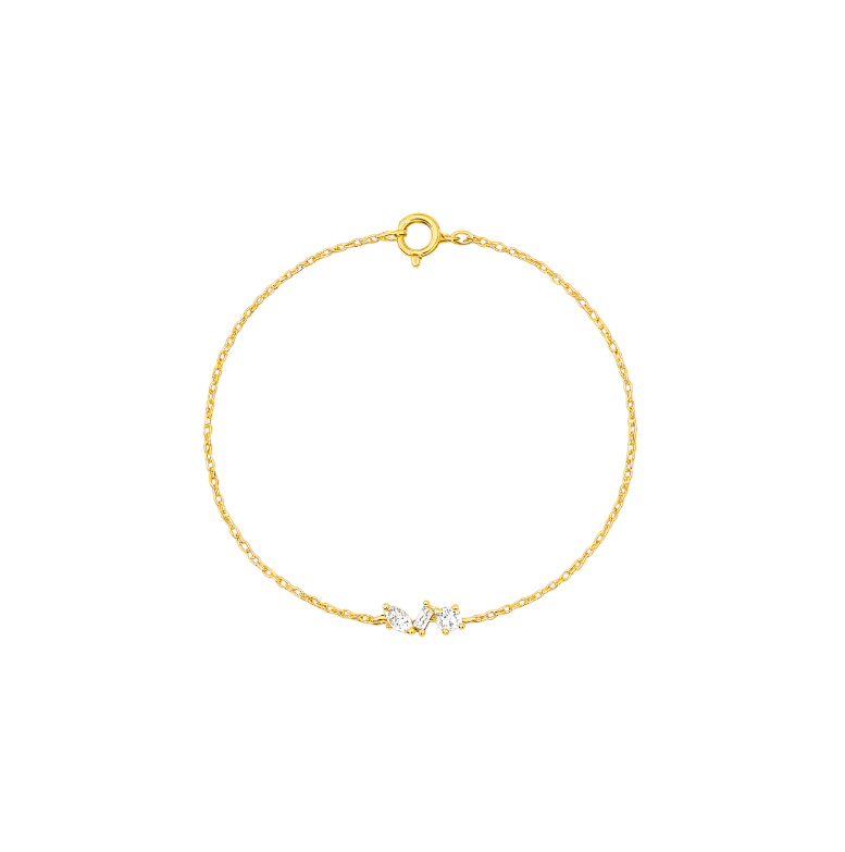 Marquise Baguette Circle Stones Bracelet