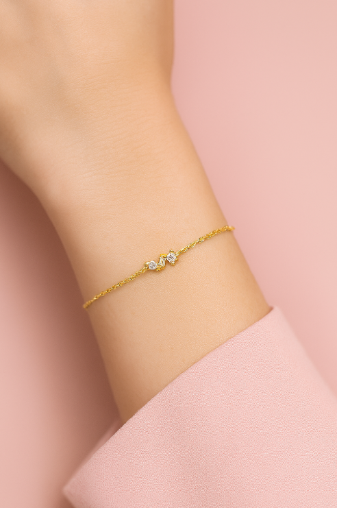 Marquise Baguette Circle Stones Bracelet