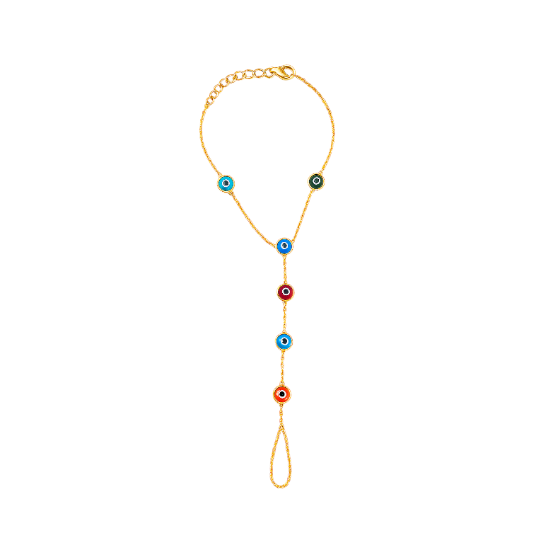 Multi Evil Eyes Handchain