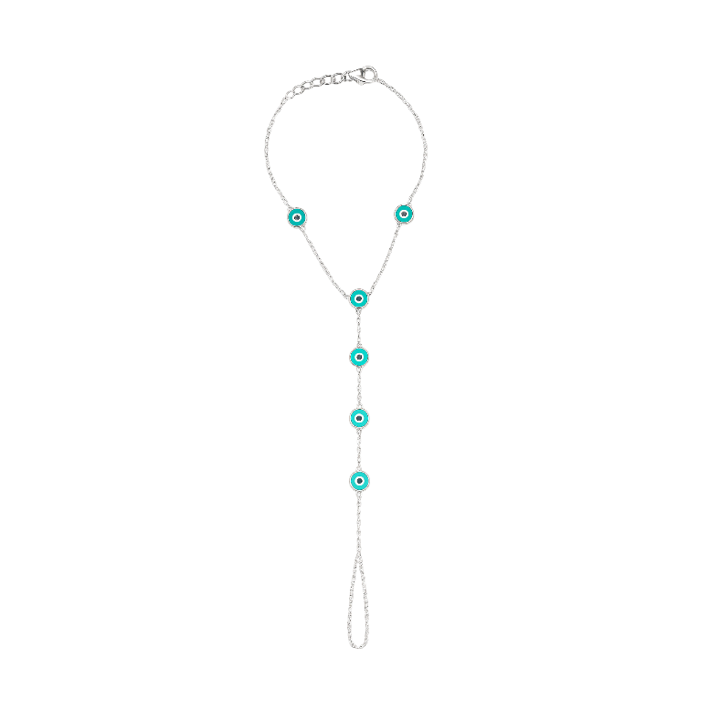 Multi Evil Eyes Handchain