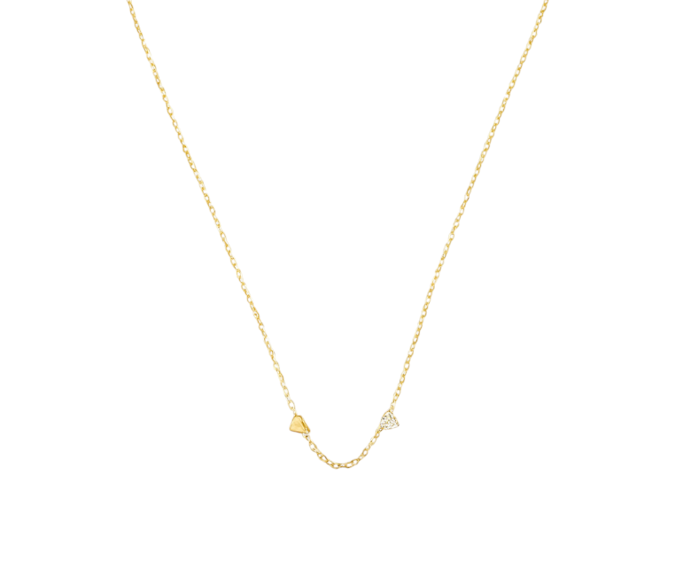 Pavé & Bold Heart Necklace