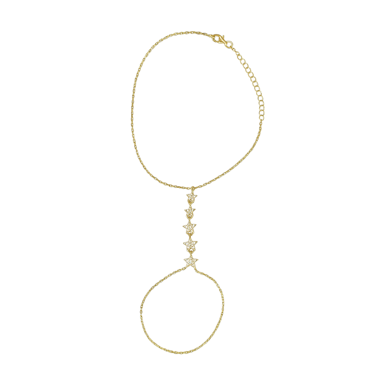 Ascending Pavé Stars Handchain