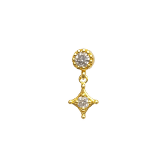 Circle Drop Rhombus Stud Tassels