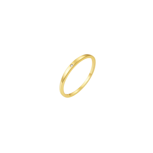 Circle Stone Band Ring