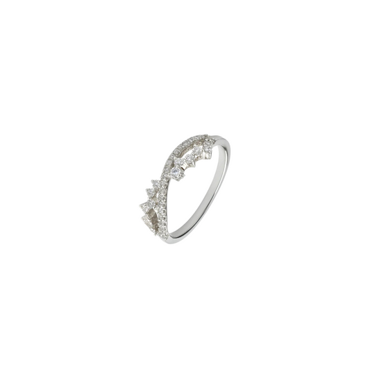 Twisted Circles Stone Ring