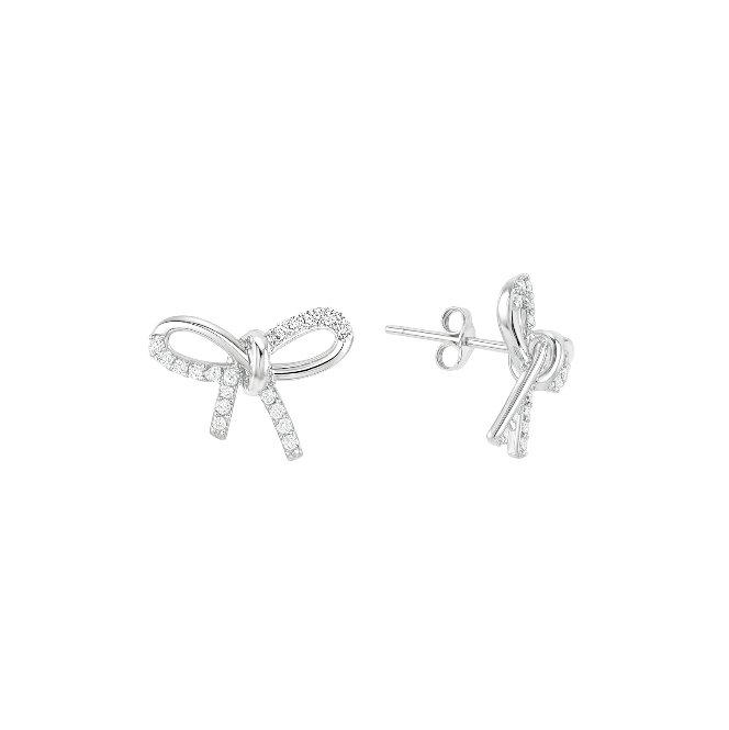 Pavé Bold Bow Stud Earrings