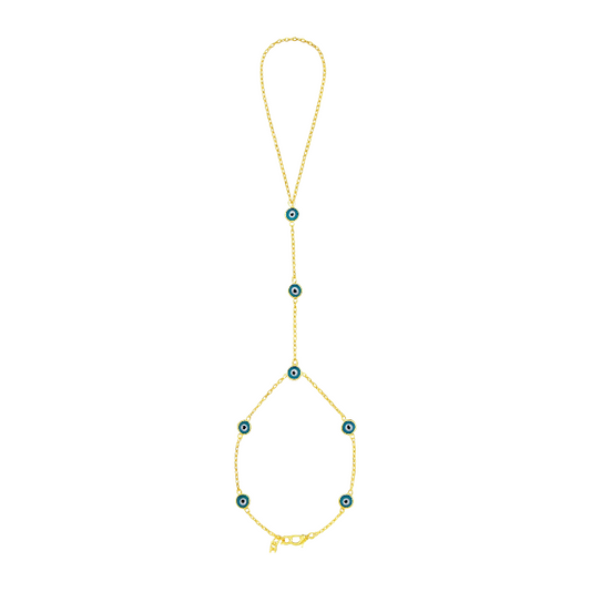 Multi Evil Eyes Handchain