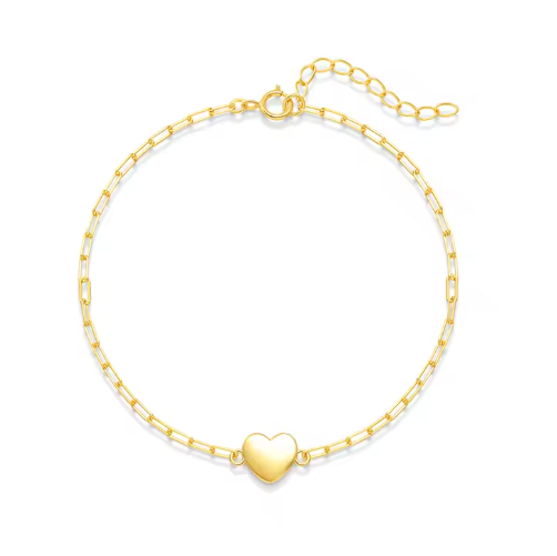 Bold Heart Linked Bracelet