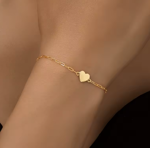 Bold Heart Linked Bracelet